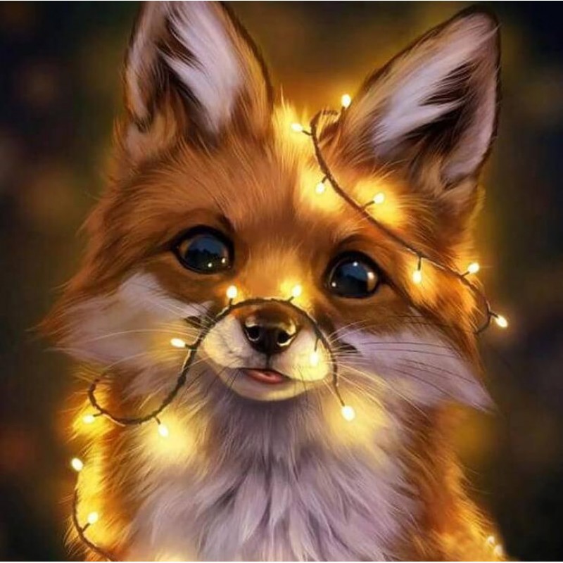 Fox & Christmas Ligh...