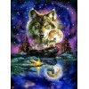 Wolves at Night - Paint by Diamonds