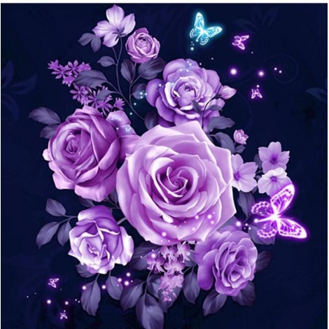Graceful Purple Roses