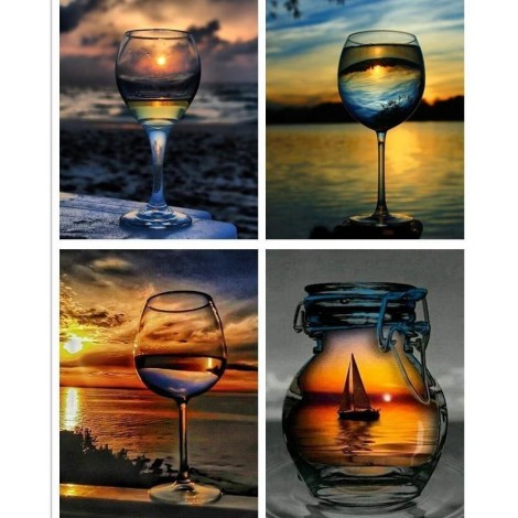 Beautiful Sunsets & Glass Bottle