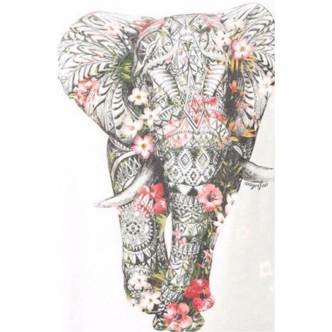 Floral Elephant Diamond Painting