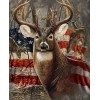 Deer with American Flag Diamond Painting