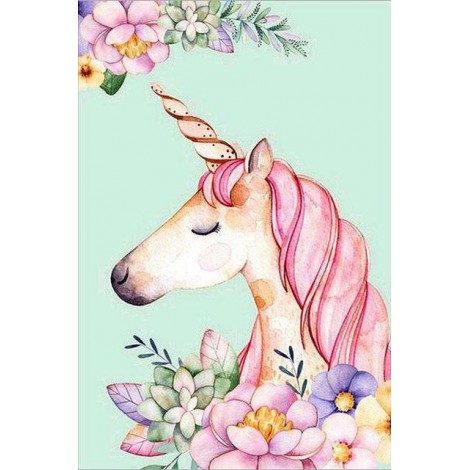 Pink Unicorn & Flamingo Diamond Painting