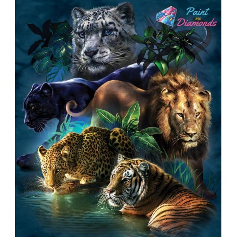 Wild Animals in One Diamond Painting