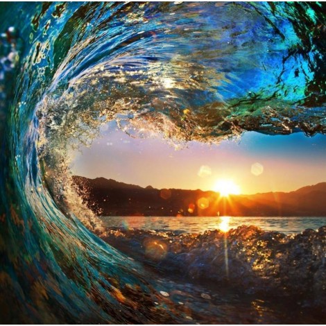 Attractive Sunset View from the Wave